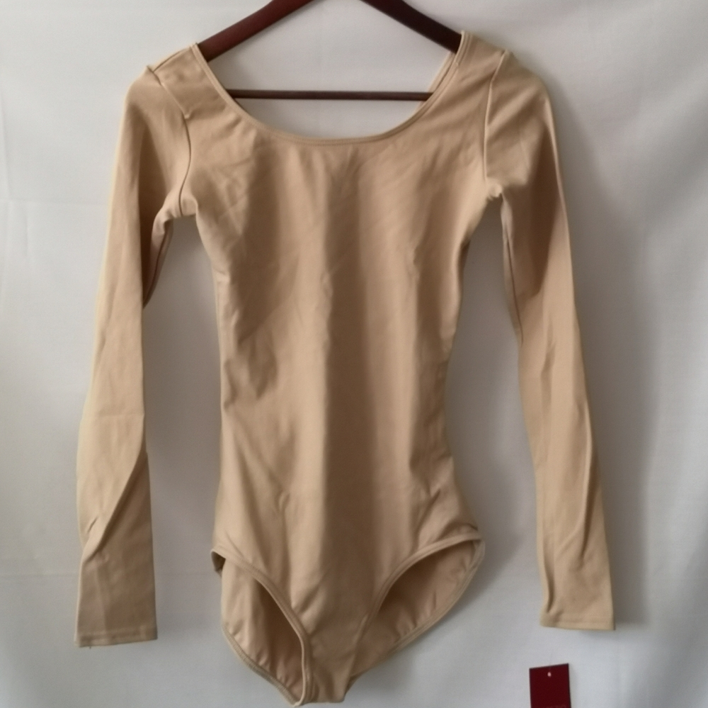 Capezio NWT Women's Bodysuit/Leotard, Nude, Medium